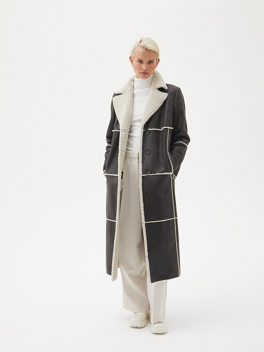 Дубленка удлиненная Алина